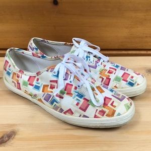 Vintage KEDS Original Shoe Squares Geometric 7
